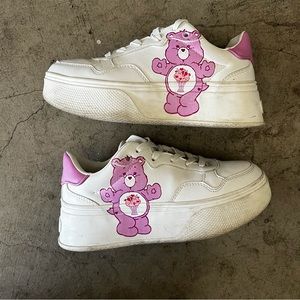 Bershka Size 5 Care Bear Platform Sneakers